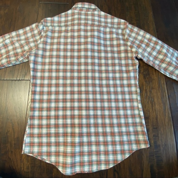 SEARS SPORTSWEAR Vintage Made in Hong Kong Plaid Button Down Shirt - Picture 4 of 13